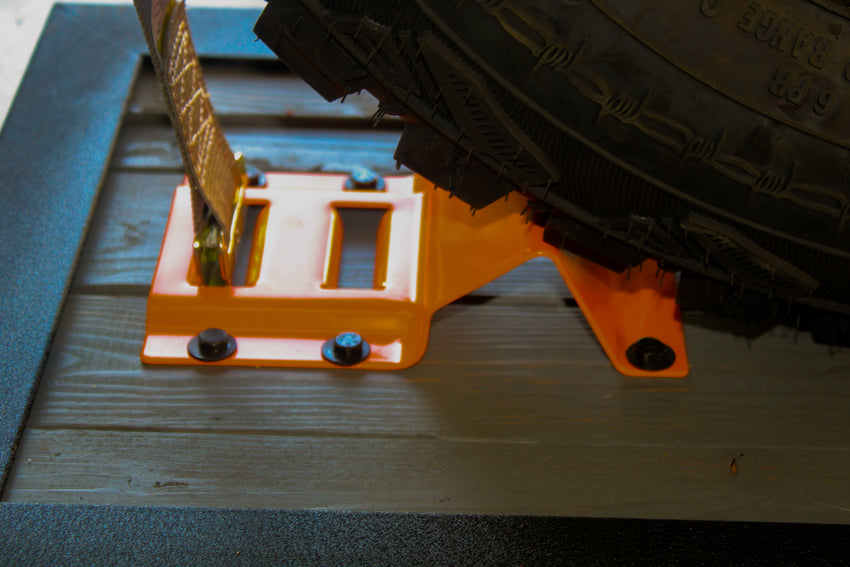 E-Track Wheel Chock Kit with 2" x 16' Ratchet Straps